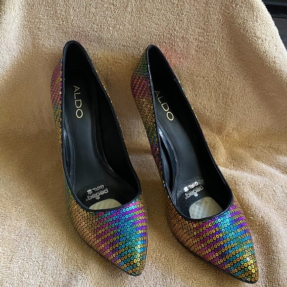Aldo Limited Edition Rainbow Pumps - Picture 1 of 3